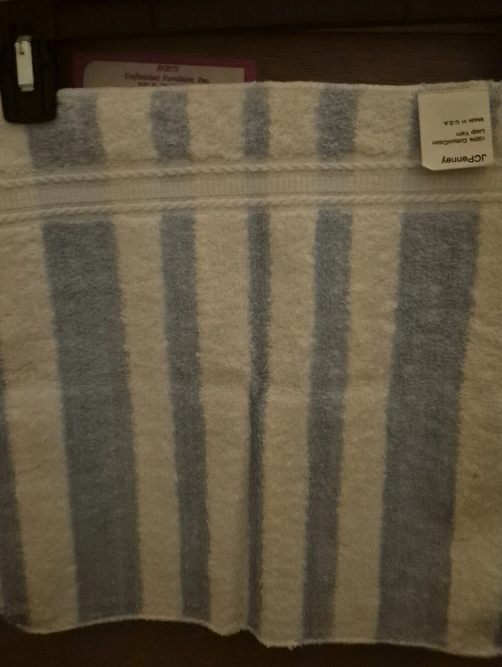 Set of Towels Blue and White Striped hand towel and face towel extra large New